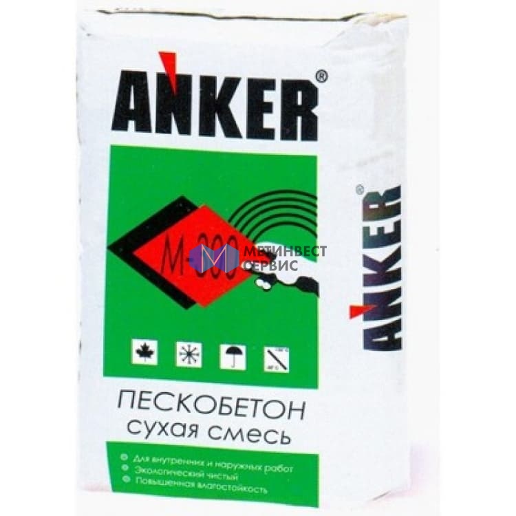  песчано-цементная (пескобетон) Anker М300 40 кг -  по цене .