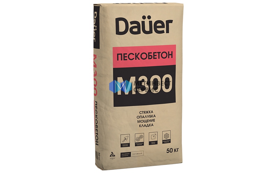 Сухая смесь Dauer пескобетон М-300 50 кг -  по цене от 356 рублей .