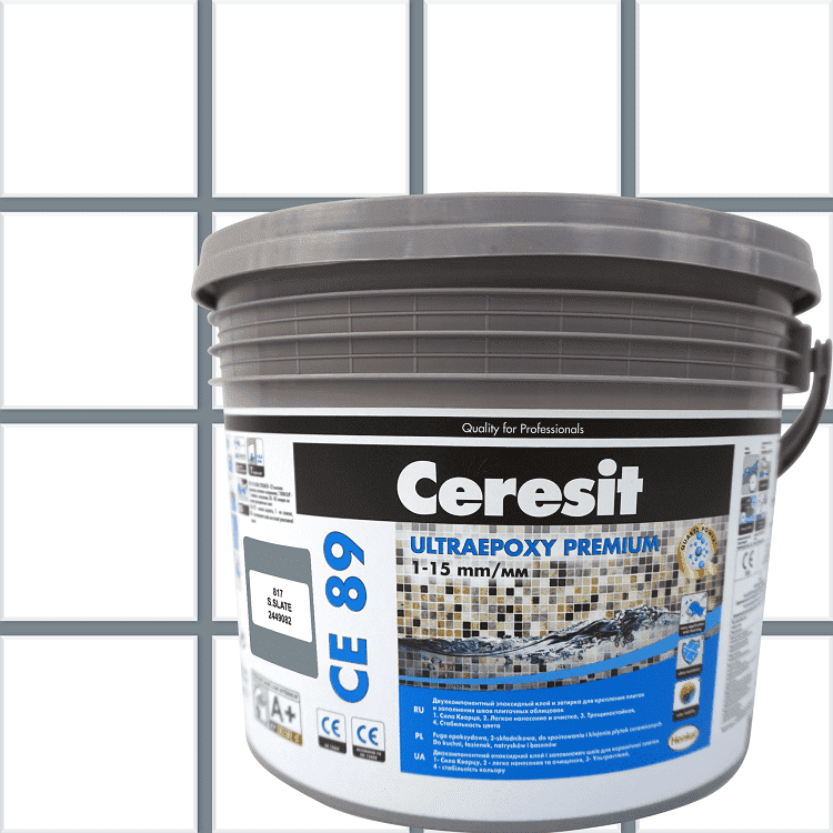 Затирка эпоксидная Ceresit CE 89 Solid Slate 817 для швов 2,5 кг .